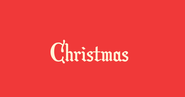 Christmas Card font thumb